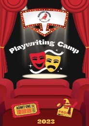 Playwriting Summer Camp 2023 (14-17 year olds)