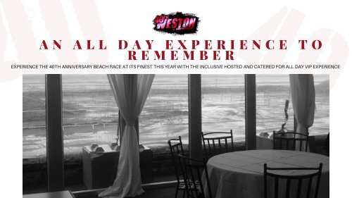 Weston Beach Race 2023 - VIP Experience