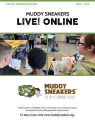 2023 - 2024 Muddy Sneakers LIVE! Online Virtual Programs Guide