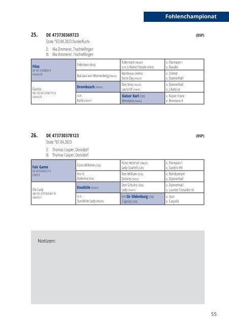 Katalog Dressurfestival + Fohlenchampionat 2023