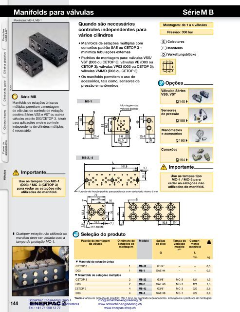 Enerpac Workholding Catalog Português - Schalcher Engineering GmbH