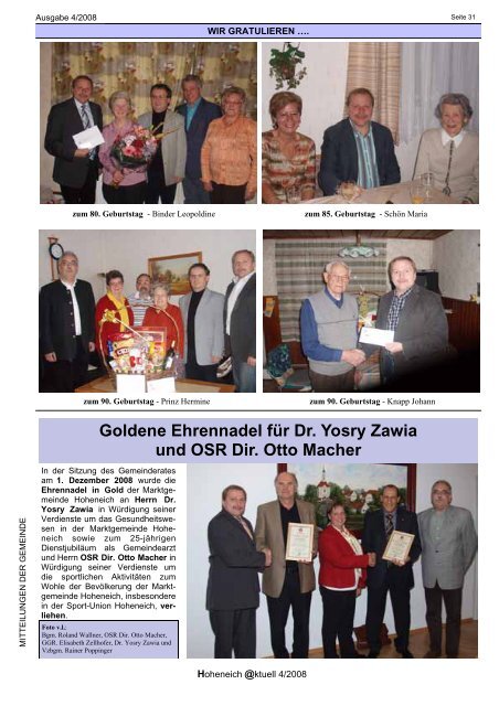 Dr. med. Yosry ZAWIA Gemeinde- und ... - Marktgemeinde Hoheneich