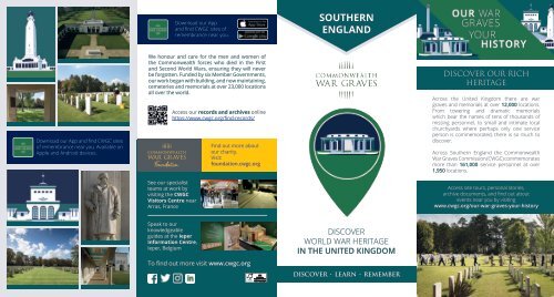 CWGC - UK leaflet - 2023 - Southern England 