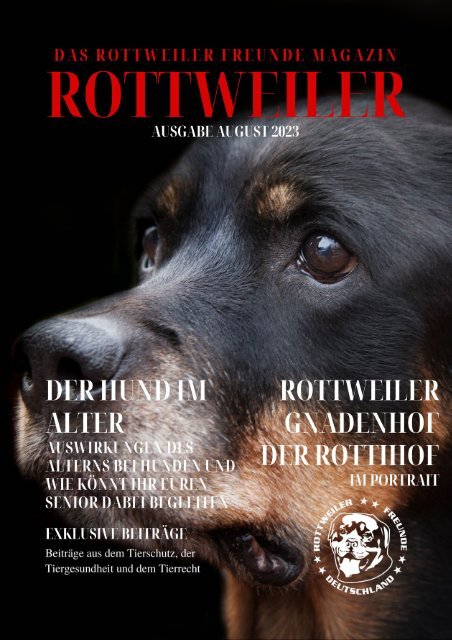 Rottweiler - Das Magazin Ausgabe August 2023