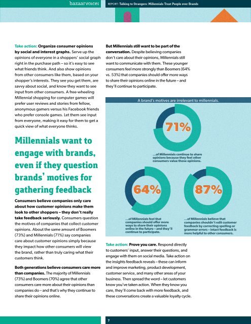 Millennials Trust People over Brands - Bazaarvoice