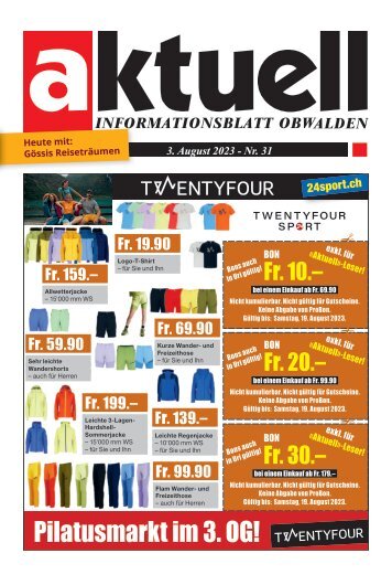 Aktuell Obwalden | KW 31 | 3. August 2023