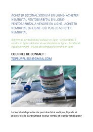 ACHETER SECONAL SODIUM EN LIGNE - ACHETER NEMBUTAL PENTOBARBITAL EN LIGNE - PENTOBARBITAL À VENDRE EN LIGNE - ACHETER NEMBUTAL EN LIGNE