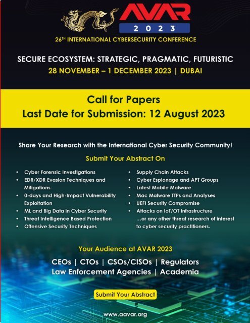 The Cyber Defense eMagazine August Edition for 2023