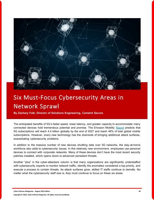 The Cyber Defense eMagazine August Edition for 2023