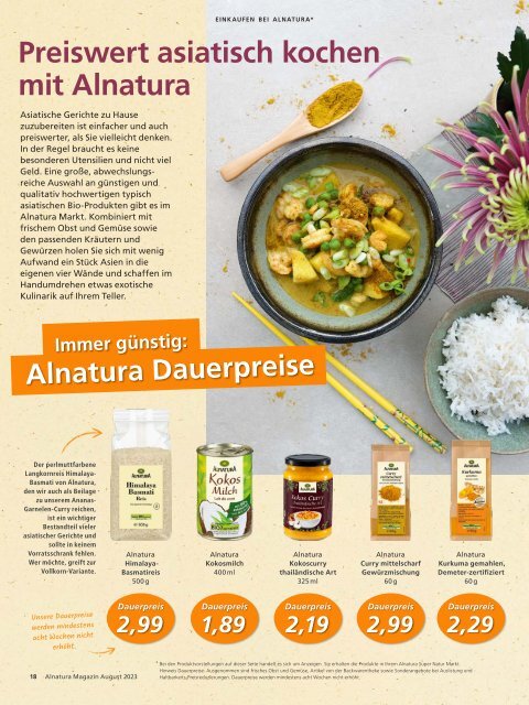 Alnatura Magazin August 2023