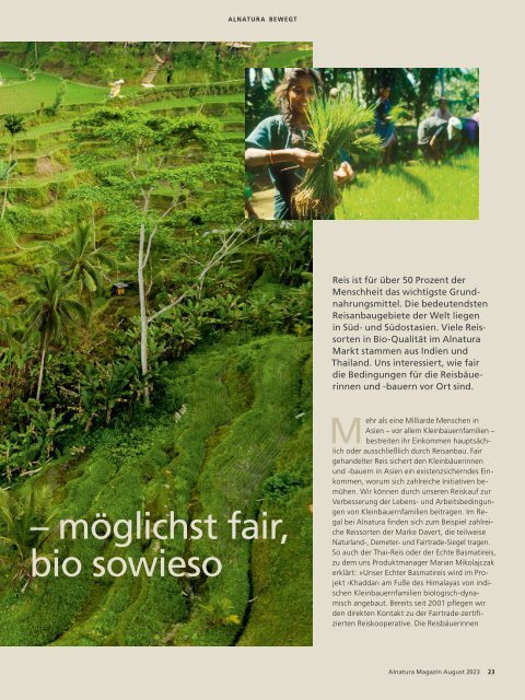 Alnatura Magazin August 2023