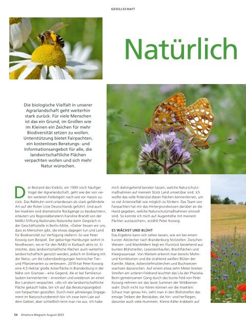 Alnatura Magazin August 2023