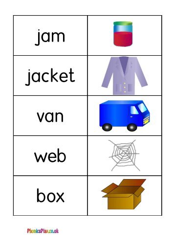 jam jacket van web box - Phonics Play