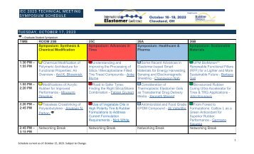 IEC 2023 Technical Symposium Schedule