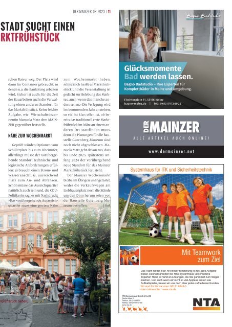 DER MAINZER - Das Magazin für Mainz und Rheinhessen - Nr. 395