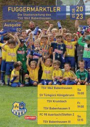 20230805 Fuggermärktler TSV 1862 Babenhausen – SV Türkgücü Königsbrunn