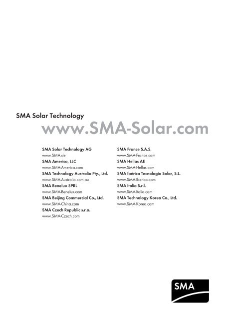SUNNY WEBBOX - Istruzioni per l'uso - SMA Solar Technology AG