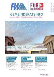 Karlsruhe kann es besser! Gemeinderatsinfo #9 | 2023