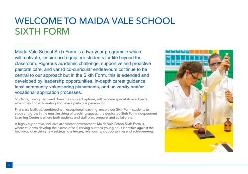 Maida Vale School Sixth Form Booklet 