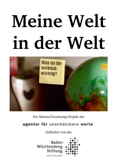 Infoblatt MEINE WELT IN DER WELT