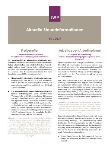 Steuerinfobrief  2023-7