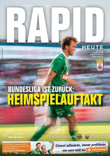 Rapid HEUTE: SK Rapid vs. SCR Altach