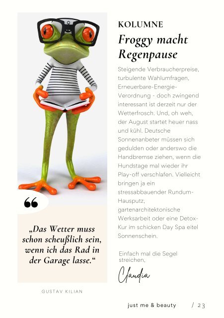 just me & beauty E-Magazin Issue N°25 August 2023 