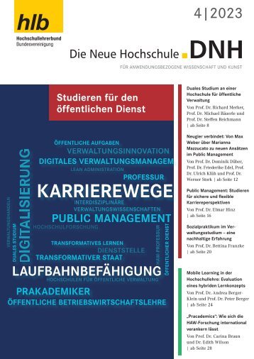 Die Neue Hochschule, Heft 4/2023