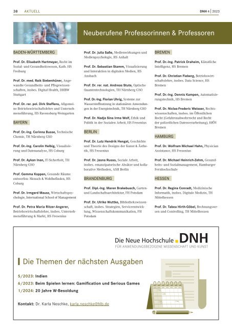 Die Neue Hochschule, Heft 4/2023