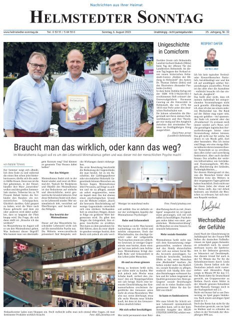 Helmstedter Sonntag Ausgabe 06.08.23