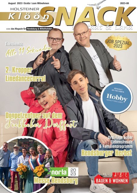 Holsteiner KlöönSNACK - Ausgabe Rendsburg / Mittelholstein - August 2023
