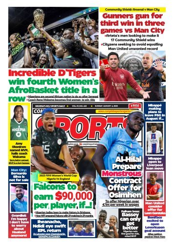 COMPLETE SPORTS - SUNDAY, AUG 6, 2023