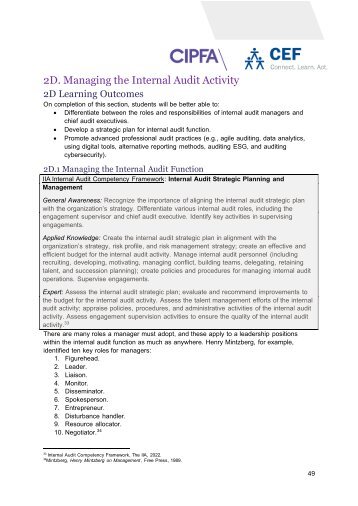 TIAPS ALB_Module 2D. Managing the Internal Audit Activity