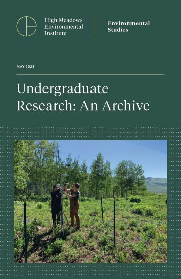 Undergraduate Research: An Archive - 2023 Program