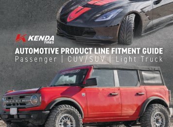 Kenda Tires Automotive Fitment Guide