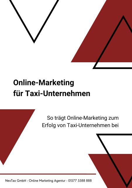 Online-Marketing für Taxi-Unternehmen