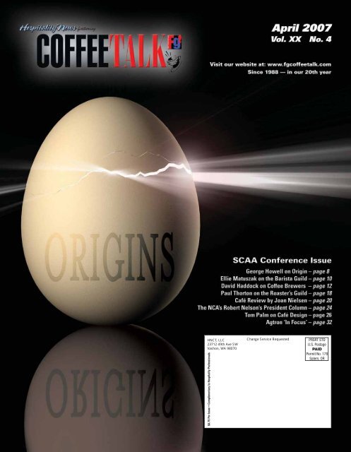 April 2007 CoffeeTalk - CoffeeTalk Magazine