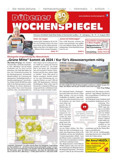 Dübener Wochenspiegel - Ausgabe 15 - Jahrgang 2023