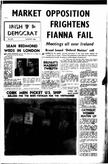 Irish Democrat August 1967