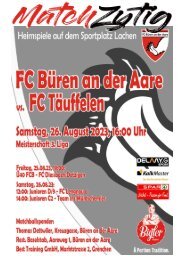 26.08.2023, 16:00 Uhr FC Büren an der Aare - FC Täuffelen