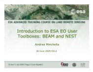 Introduction to ESA EO User Toolboxes: BEAM and NEST