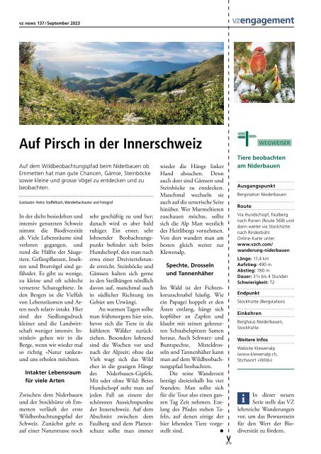 vznews, Schweiz deutsch, September 2023, Ausgabe 137