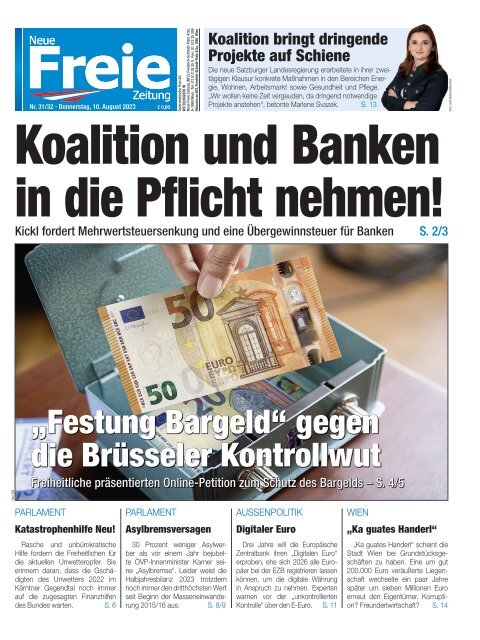 Koalition und Banken in die Pflicht nehmen!