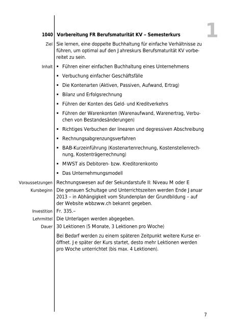 3 - Bildungszentrum Wirtschaft Weinfelden