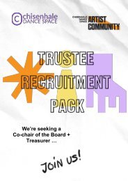 Chisenhale Dance Space - BOARD RECRUITMENT PACK - 2023 FINAL