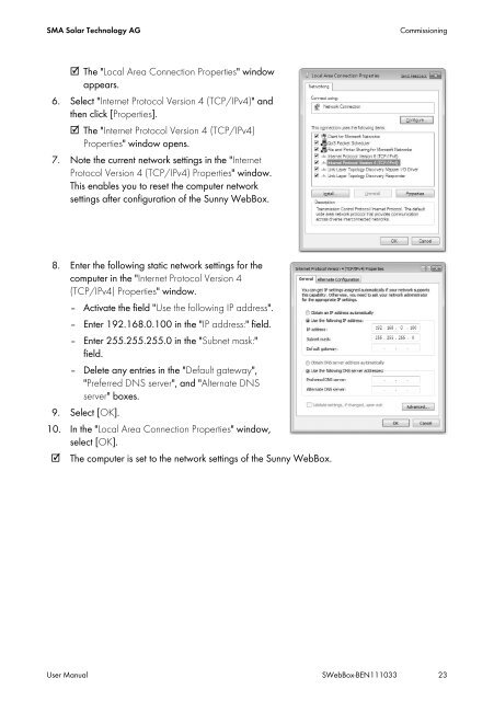 SUNNY WEBBOX - User Manual - SMA Solar Technology AG