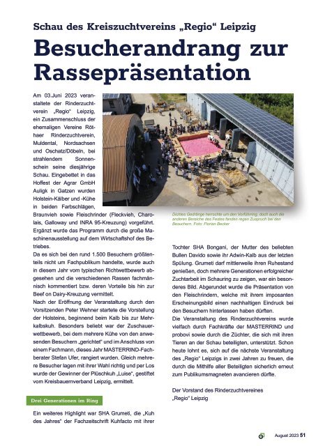 Magazin Rinderzucht August 2023 