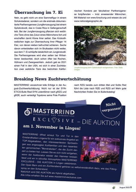 Magazin Rinderzucht August 2023 