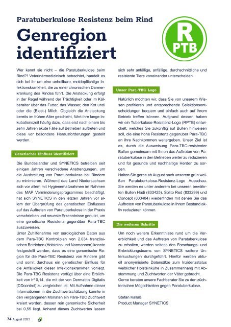 Magazin Rinderzucht August 2023 