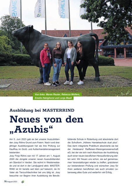 Magazin Rinderzucht August 2023 